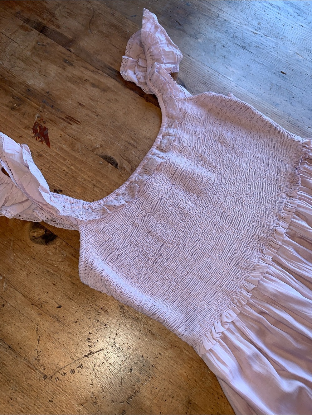 Wilfred Womens Light Lavender Smocked Ruffle Tank Dress - Picture 7 of 16